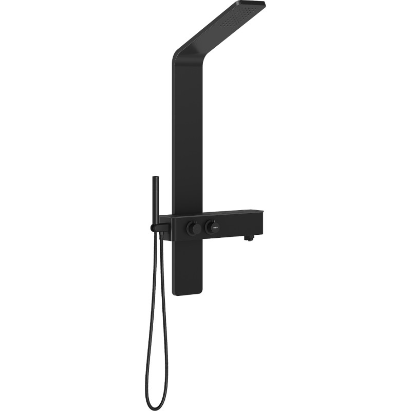 Mexen Strit panneau de douche, noir - 7625-02-70