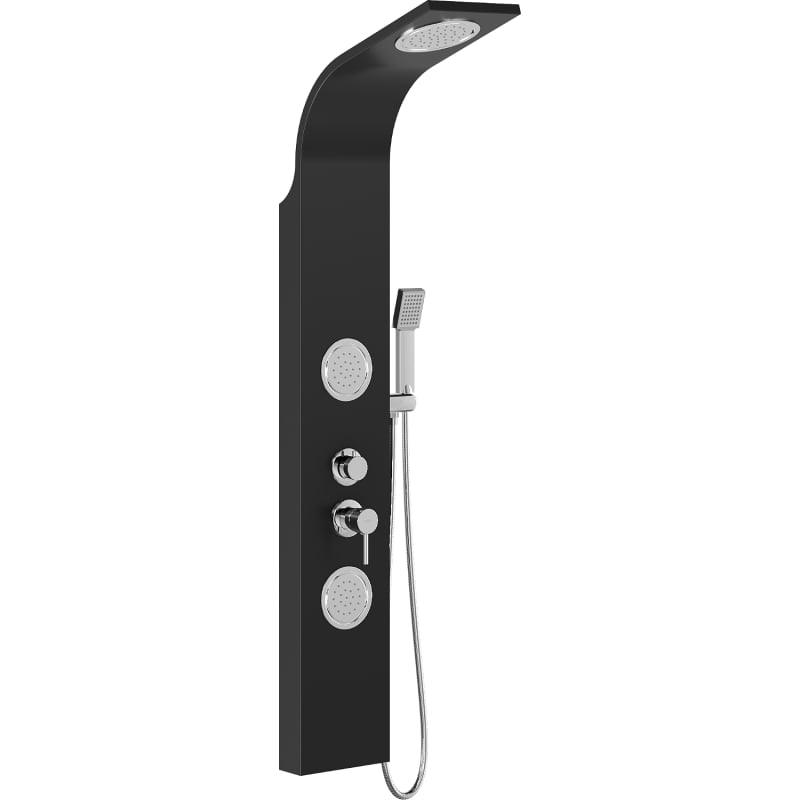 Mexen Gros panneau de douche, noir - 7619-03-70