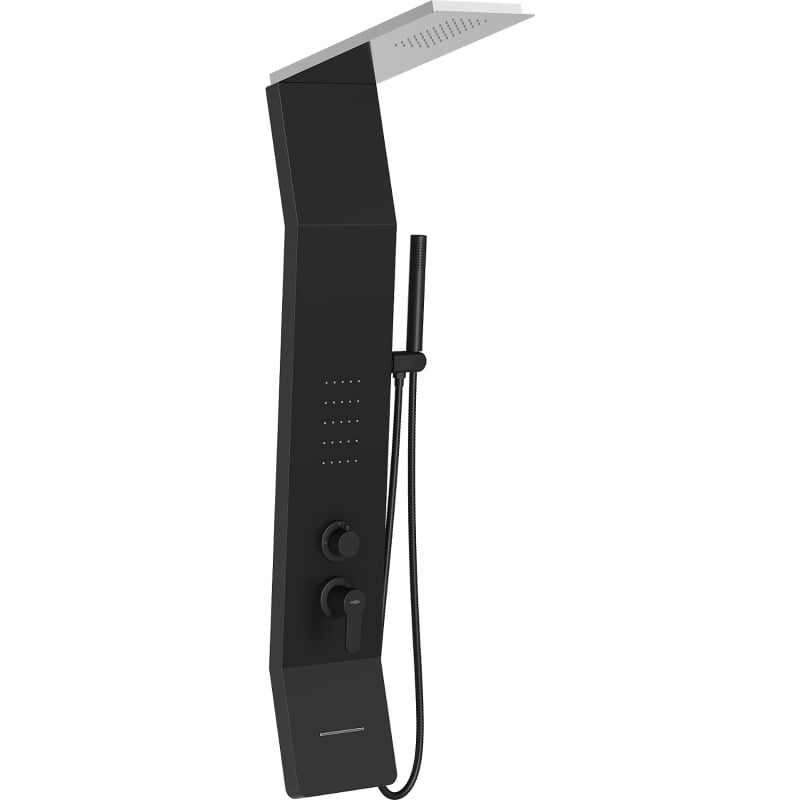 Mexen Yap panneau de douche, noir/chrome - 7612-02-77