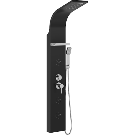 Mexen Borg panneau de douche, noir - 7615-03-70