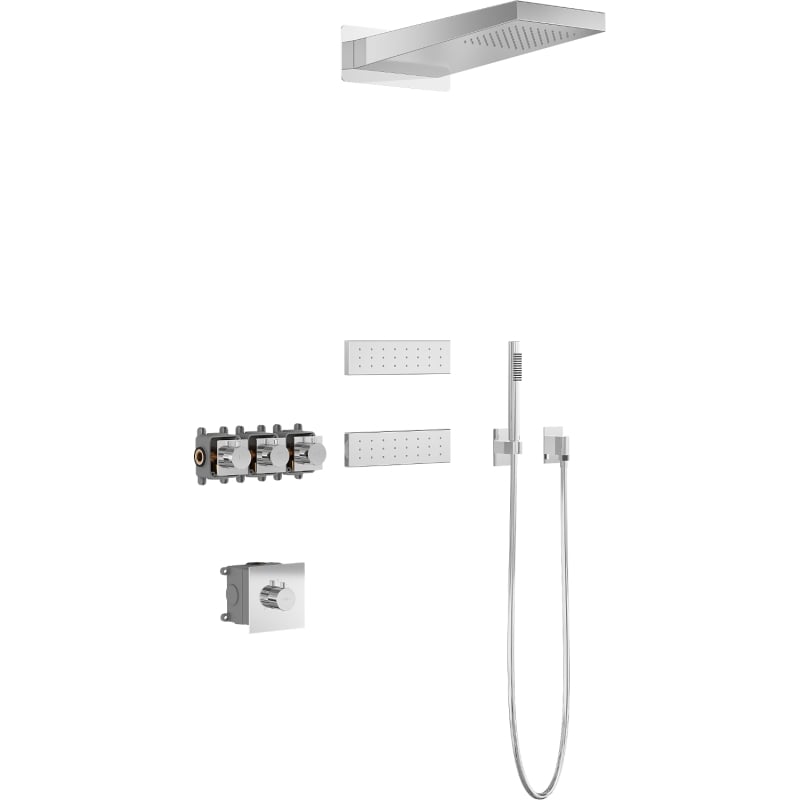 Mexen Fall ensemble de douche encastrable, chrome - 7602-04-00