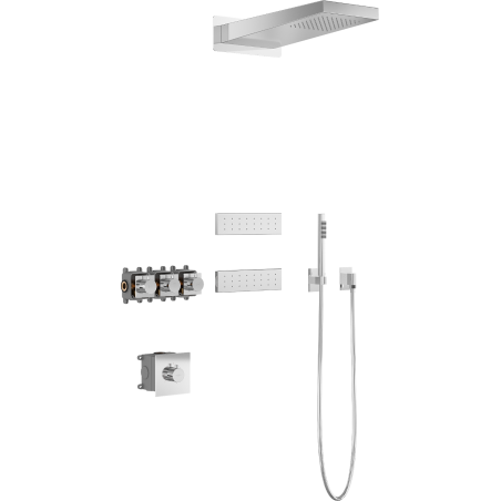 Mexen Fall ensemble de douche encastrable, chrome - 7602-04-00