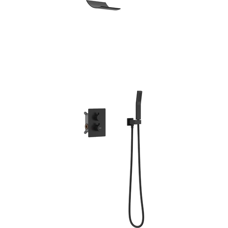 Mexen Salto ensemble de douche encastré, noir - 7604-02-70
