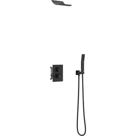Mexen Salto ensemble de douche encastré, noir - 7604-02-70