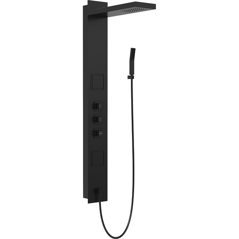 Mexen Savio ensemble de douche encastré, noir - 7605-03-70