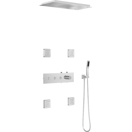 Mexen Soler ensemble de douche encastré, chromé - 7601-04-00