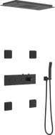 Mexen Soler ensemble de douche encastré, noir - 7601-04-70