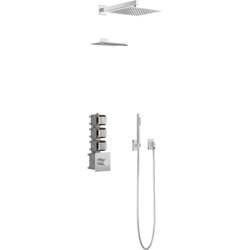 Mexen Boka ensemble de douche encastrable, chrome - 7603-03-00