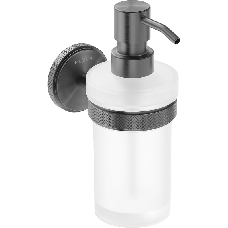 Mexen Gravo distributeur de savon, gris gun brossé - 70A93058-66
