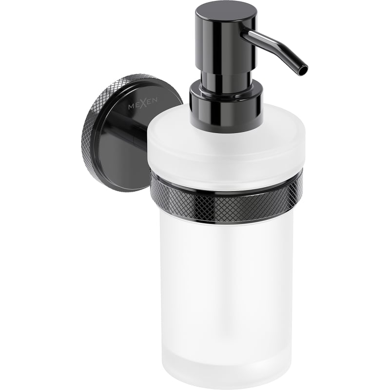 Mexen Gravo distributeur de savon, chrome noir - 70A93058-73