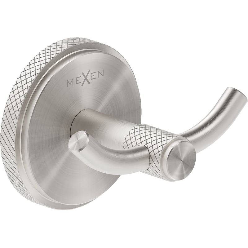 Mexen Gravo crochet double pour serviette, nickel brossé - 70A93012-97