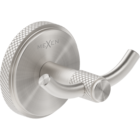 Mexen Gravo crochet double pour serviette, nickel brossé - 70A93012-97