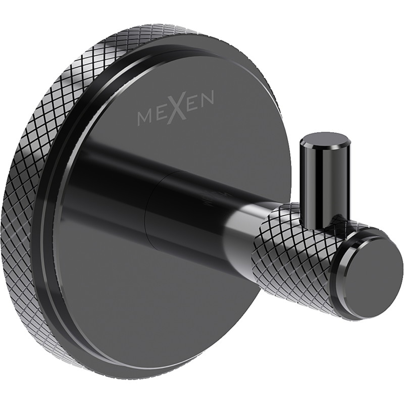 Mexen Gravo crochet à serviette, chrome noir - 70A93011-73