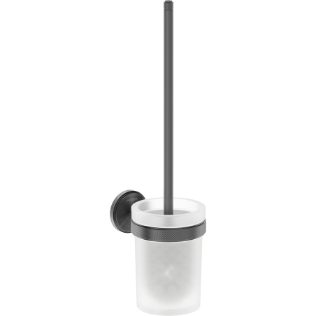 Mexen Gravo brosse de toilette, gris canon brossé - 70A93071-66