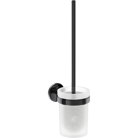 Mexen Gravo brosse de toilette, chrome noir - 70A93071-73