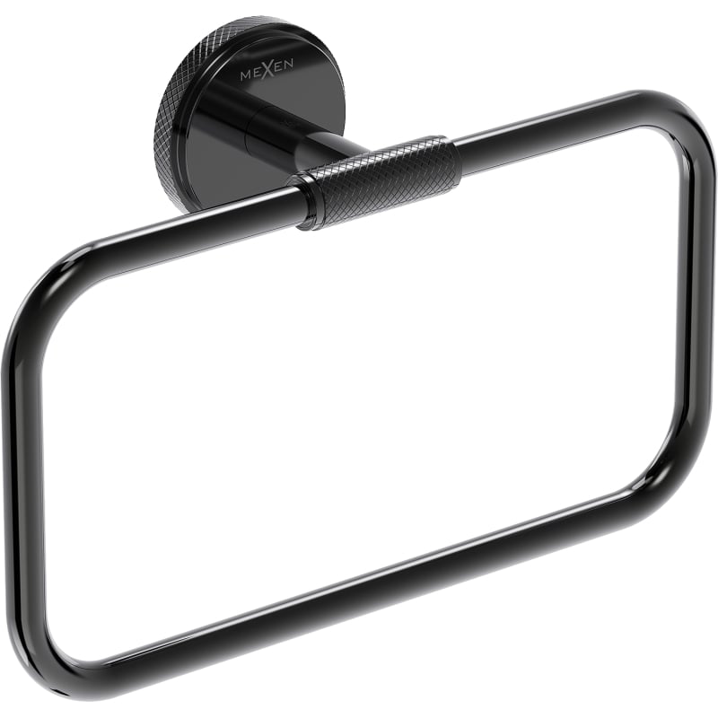 Mexen Gravo porte-serviette, chrome noir - 70A93031-73