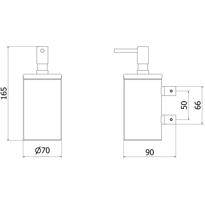 Mexen Loop distributeur de savon, noir - 70A71058-70