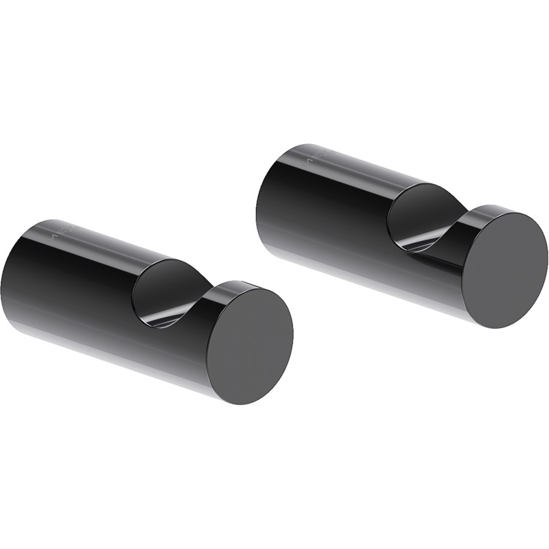 Mexen Loop crochet à serviette (2 pcs), chrome noir - 70A71010-73