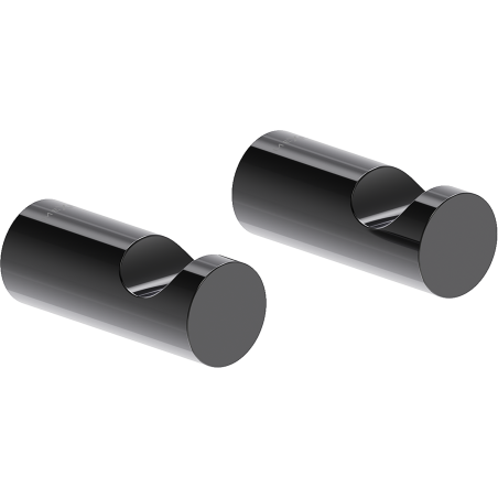 Mexen Loop crochet à serviette (2 pcs), chrome noir - 70A71010-73