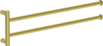 Mexen Loop double porte-serviettes pivotant, or brossé - 70A71049-55