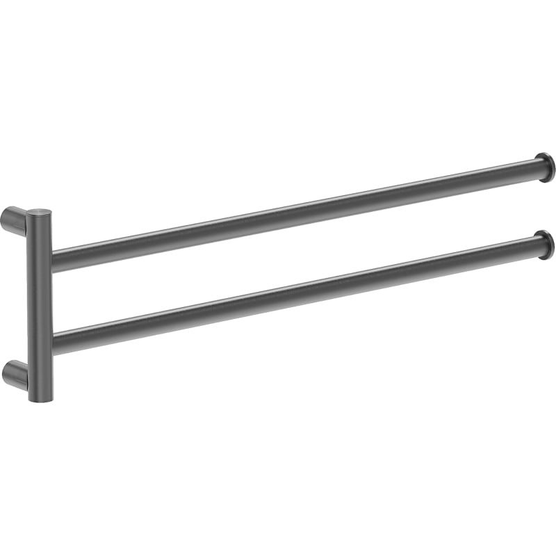 Mexen Loop double porte-serviettes pivotant, gris canon brossé - 70A71049-66