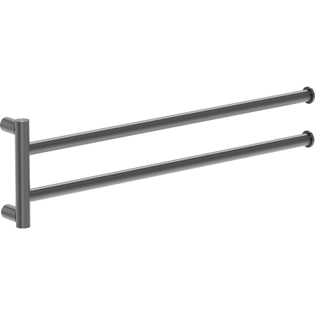 Mexen Loop double porte-serviettes pivotant, gris canon brossé - 70A71049-66