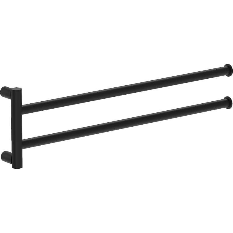 Mexen Loop double porte-serviettes pivotant, noir - 70A71049-70
