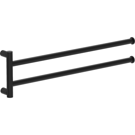Mexen Loop double porte-serviettes pivotant, noir - 70A71049-70