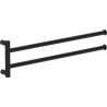 Mexen Loop double porte-serviettes pivotant, noir - 70A71049-70