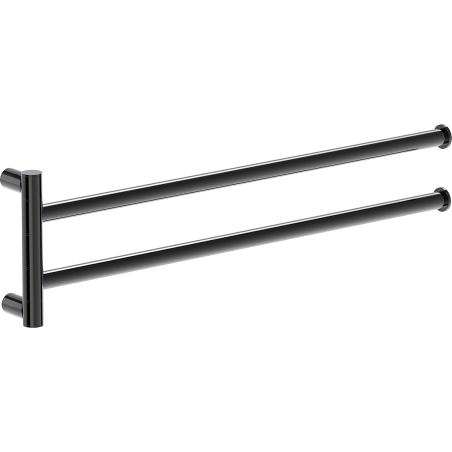 Mexen Loop double porte-serviettes pivotant, chrome noir - 70A71049-73