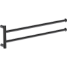 Mexen Loop double porte-serviettes pivotant, chrome noir - 70A71049-73