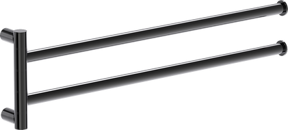 Mexen Loop double porte-serviettes pivotant, chrome noir - 70A71049-73