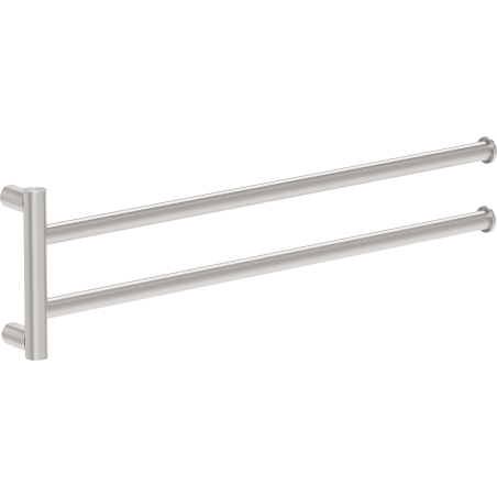 Mexen Loop double porte-serviettes pivotant, nickel brossé - 70A71049-97