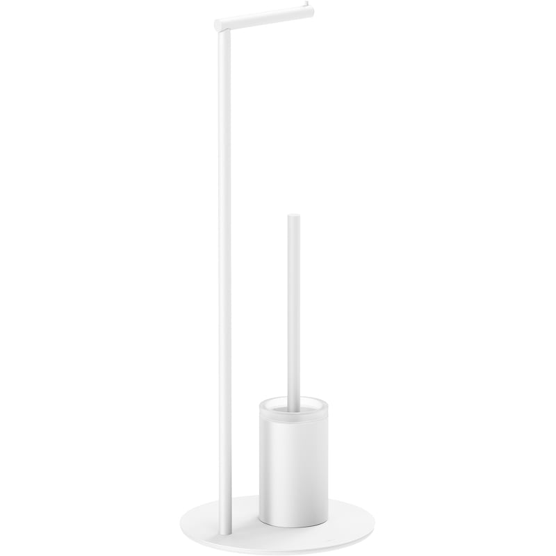 Mexen Loop brosse de toilette sur pied avec porte-papier, blanche - 70A71095-20