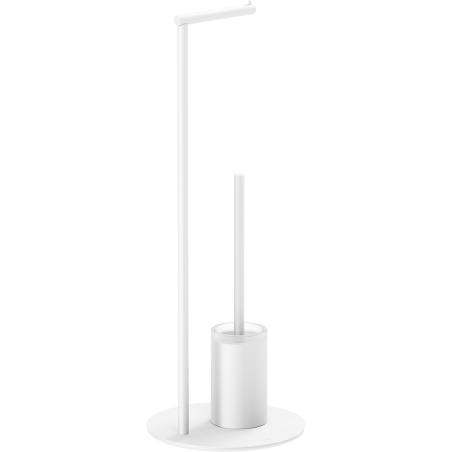 Mexen Loop brosse de toilette sur pied avec porte-papier, blanche - 70A71095-20