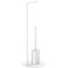 Mexen Loop brosse de toilette sur pied avec porte-papier, blanche - 70A71095-20