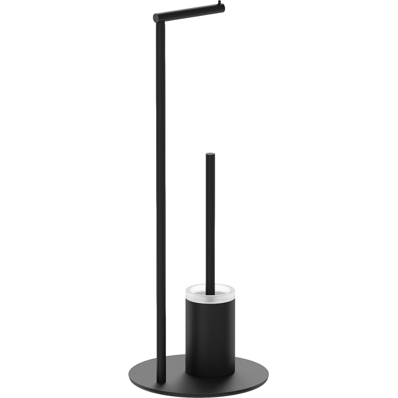 Mexen Loop brosse de toilette sur pied avec porte-papier, noir - 70A71095-70