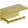 Mexen Loop support de papier toilette avec étagère, or brossé - 70A71022-55