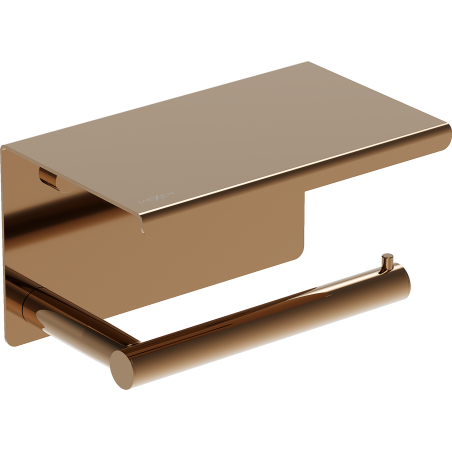 Mexen Loop porte-papier toilette avec étagère, or rose - 70A71022-60
