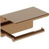 Mexen Loop porte-papier toilette avec étagère, or rose - 70A71022-60