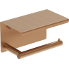 Mexen Loop porte-papier toilette avec étagère, cuivre brossé - 70A71022-65