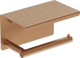 Mexen Loop porte-papier toilette avec étagère, cuivre brossé - 70A71022-65