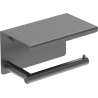 Mexen Loop support de papier toilette avec étagère, gris canon brossé - 70A71022-66