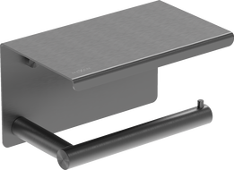 Mexen Loop support de papier toilette avec étagère, gris canon brossé - 70A71022-66
