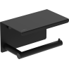 Mexen Loop support de papier toilette avec étagère, noir - 70A71022-70
