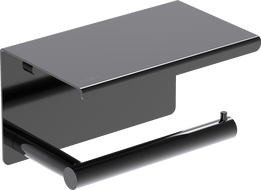 Mexen Loop porte-papier hygiénique avec étagère, chrome noir - 70A71022-73