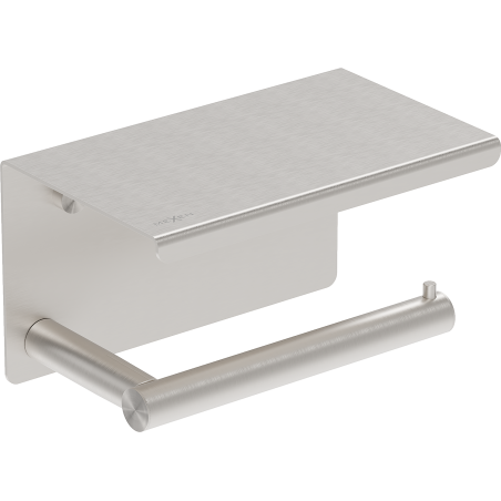 Mexen Loop support de papier toilette avec étagère, nickel brossé - 70A71022-97