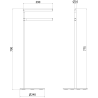 Mexen Loop porte-serviettes sur pied, chrome - 70A71097-00