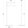 Mexen Loop porte-serviettes sur pied, or brossé - 70A71097-55