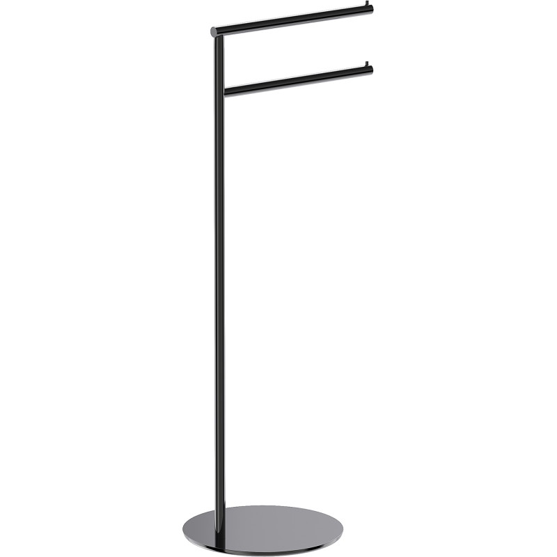 Mexen Loop porte-serviette sur pied, chrome noir - 70A71097-73